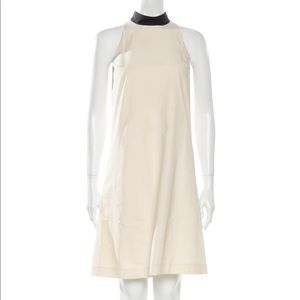 Brunello cucunelli white mock neck dress